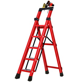 家用梯子折叠多功能伸缩加厚室内工具I步梯登高防晃动便携人字梯