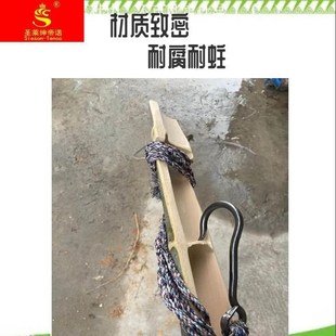 扁担挑水用竹扁担挑绳子带铁钩青绿毛竹楠竹挑货无.毛刺竹扁担