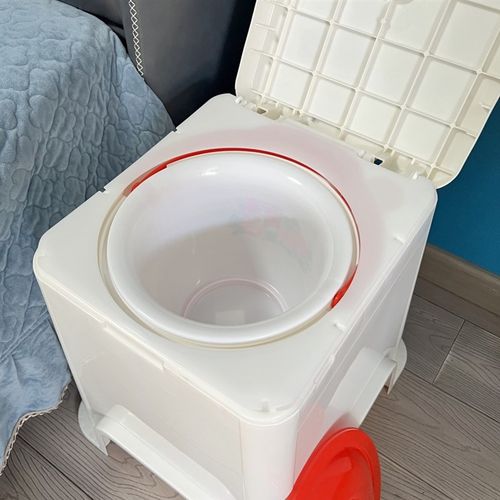 老年人孕妇室内便盆痰盂塑料坐便凳可移动马桶厕所夜壶便厕用具