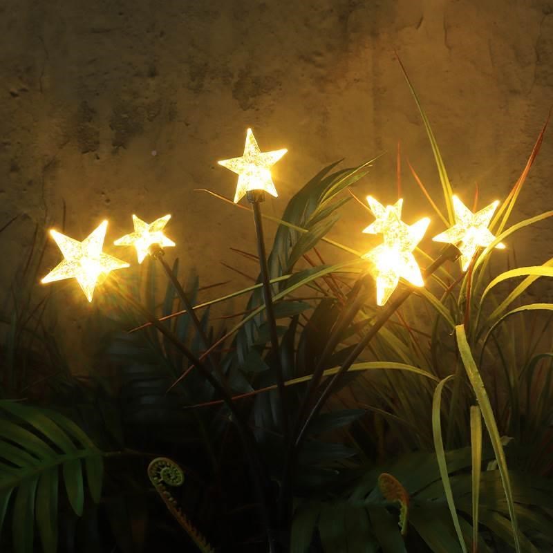 新款太阳能萤火虫星星灯户外庭y院草坪灯地插灯庭院创意花园景观