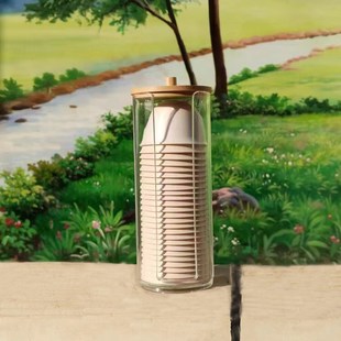 耐高温一次性功夫茶杯带收纳杯架家用办公室招待品茗稻壳喝茶杯子