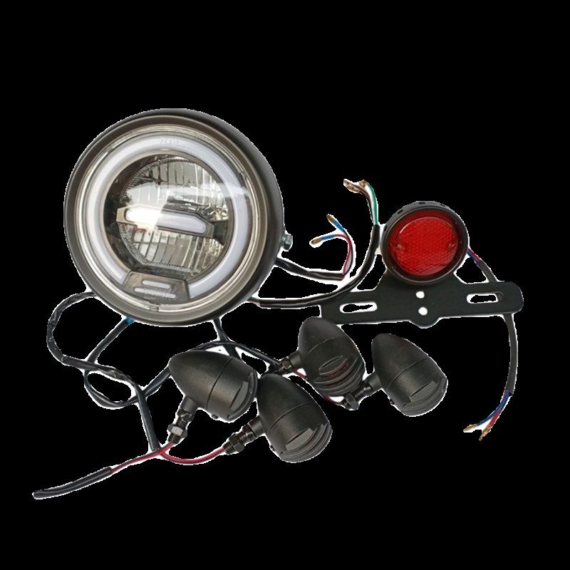 摩托车改装灯具组合LED大灯冷光金属刹车转向天俊鑫源V咖野狼云豹