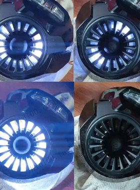 奔达燎LFC700大灯改装天使眼日行灯进气口LED总成摩托幻彩车灯APP