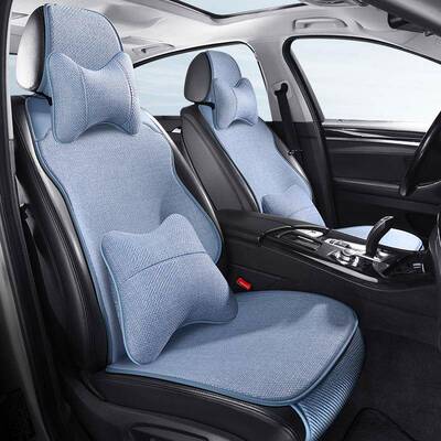 奔驰GLC260300l专用汽车坐垫亚麻2023款马鞍垫四季适用座套