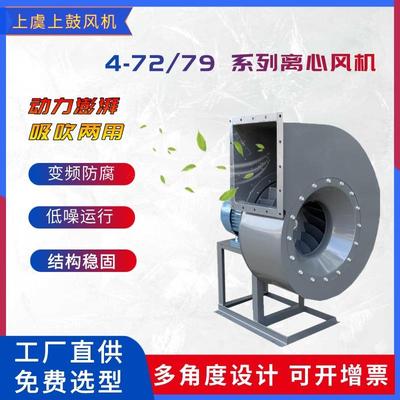 B4-72-4.5A7.5kw干燥设备配套工业离心风机5712-10562m3/h