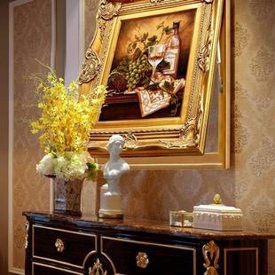 欧式电表箱装饰画竖版油画静物配电箱空开箱电闸电遮挡画花卉挂画