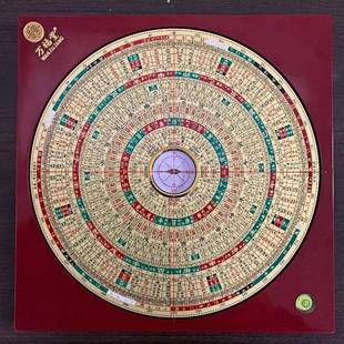 万福堂9寸纯铜27层综合盘专业高精准罗经仪指南针