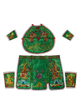 双龙乩童袍五营跳童衣服哪吒莲花三太子服饰苏绣新年法会巡游绣品