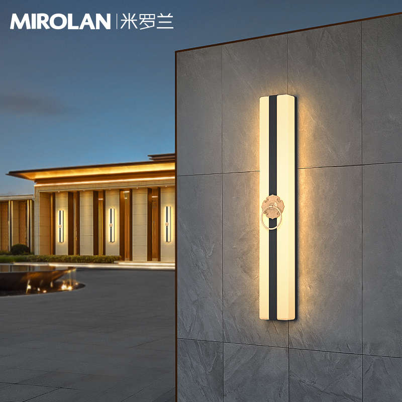 新中式壁灯户外大门口壁灯庭院外墙灯景观柱子壁灯入户大门门前