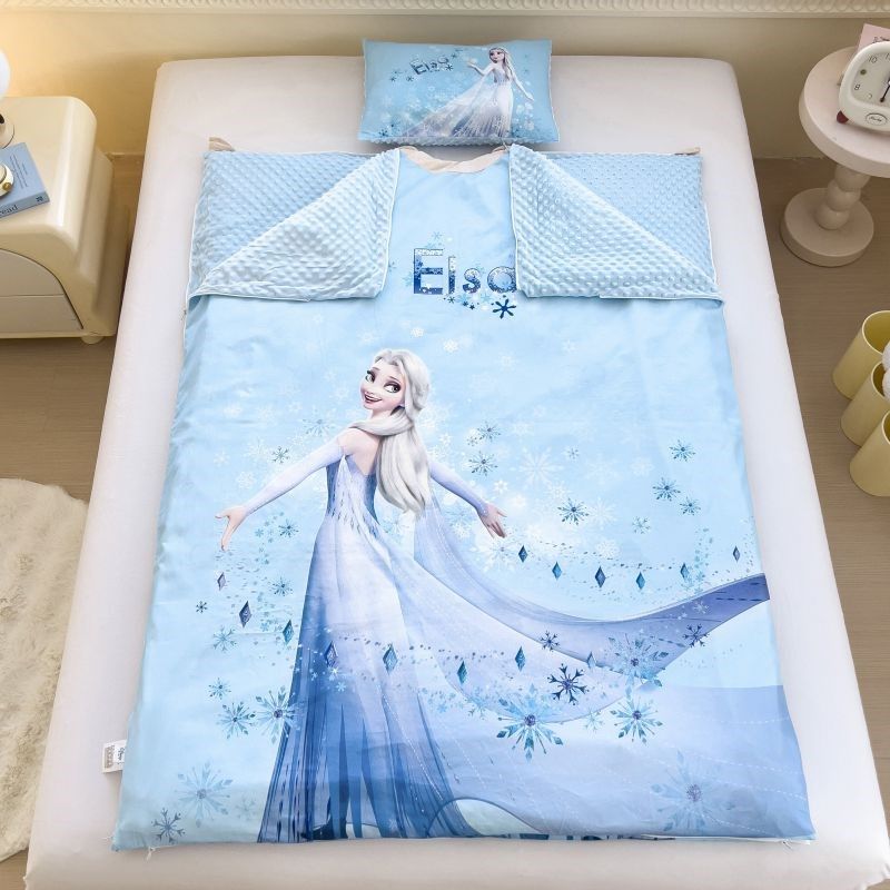 宝宝睡袋秋冬季加厚防寒珊瑚绒儿童防踢被豆豆绒大童防踢被子神器