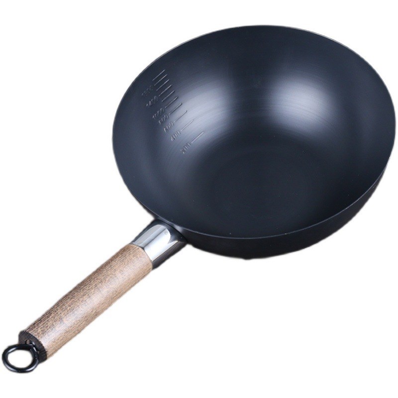 TZT日a式铁锅一人食小铁锅家用无涂层户外炒锅小号炒菜锅不粘锅24