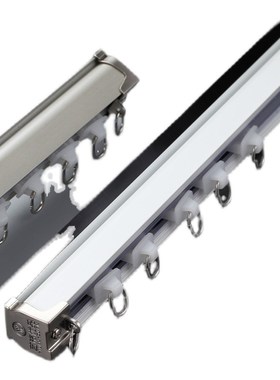 窗帘轨道弯轨直轨弧形L形随意弯超静G音白色高级灰色郑州安装滑轨