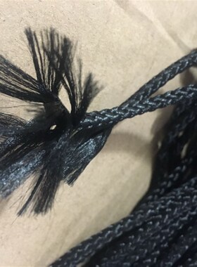 4mm黑色八股编织绳假辫子假发绳A扁尼龙绳八股空心编织扁抽绳195