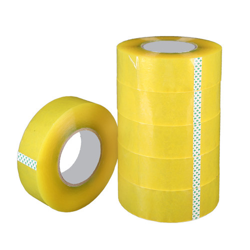 4.2透明封箱胶带整箱大卷米黄色胶带大卷6cm宽快递打包装封口胶布