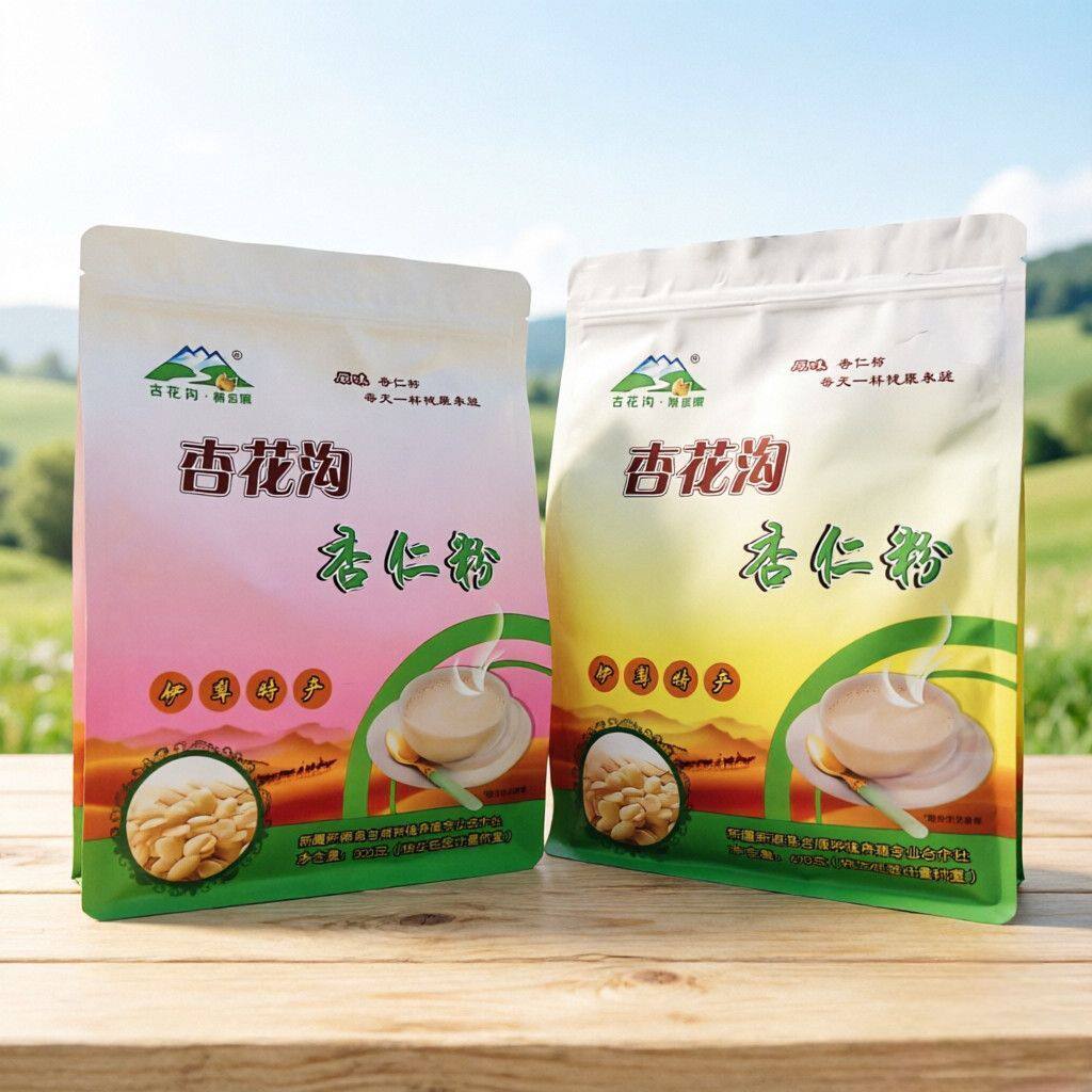 纯杏仁粉新疆伊犁杏花沟杏仁粉袋装独立小包装冲泡即食新疆直发