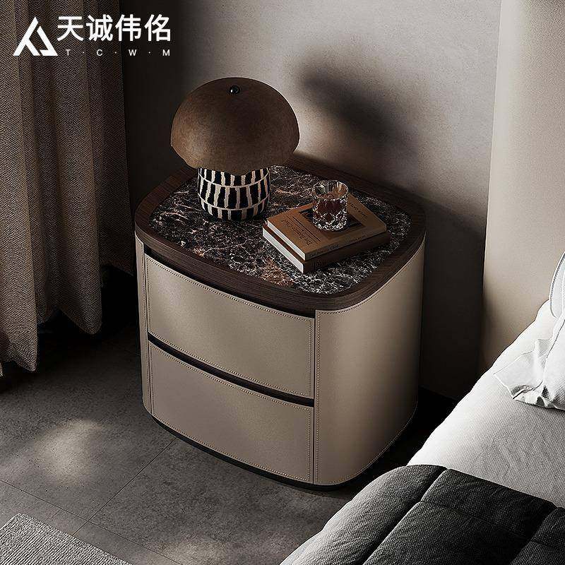 KGA234现代简约岩板实木床头柜高端意式轻奢卧室家用方形皮艺床边,清洗/食品/商业设备,风口/风叶/风机配件,淘宝优惠券,粉丝福利购,淘宝优惠卷