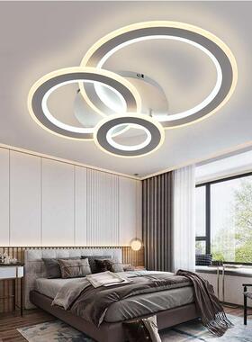 智能现代表面安装卧室客厅灯吸顶灯LED吸顶灯北欧圆形黑色卧室灯