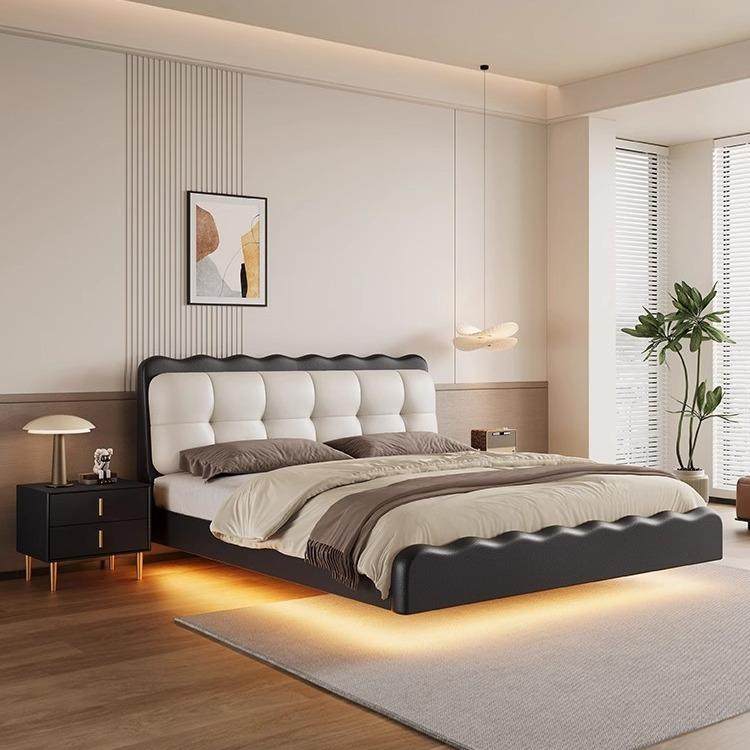 法式奶油风真皮床波浪床小户型卧室悬浮床复古现代简约床软包床,自行车/骑行装备/零配件,更多零件/配件,淘宝优惠券,粉丝福利购,淘宝优惠卷