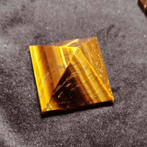 单个价虎睛石虎目石黄虎石金字塔摆件裸石装饰
