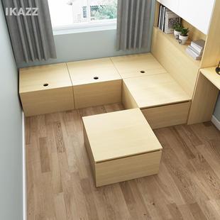 日式定1制整体储物床地台床踏踏米床魔方家具组合榻榻米床箱