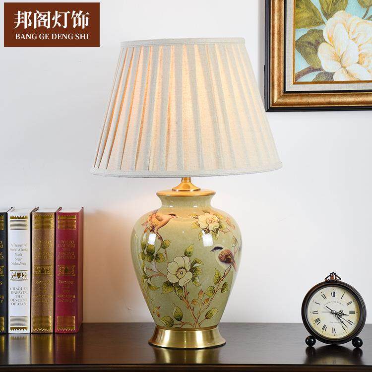 简约现代高端美式客厅沙发边几灯北欧卧室床头灯陶瓷花瓶台灯,金属材料及制品,金属加工件/五金加工件,淘宝优惠券,粉丝福利购,淘宝优惠卷