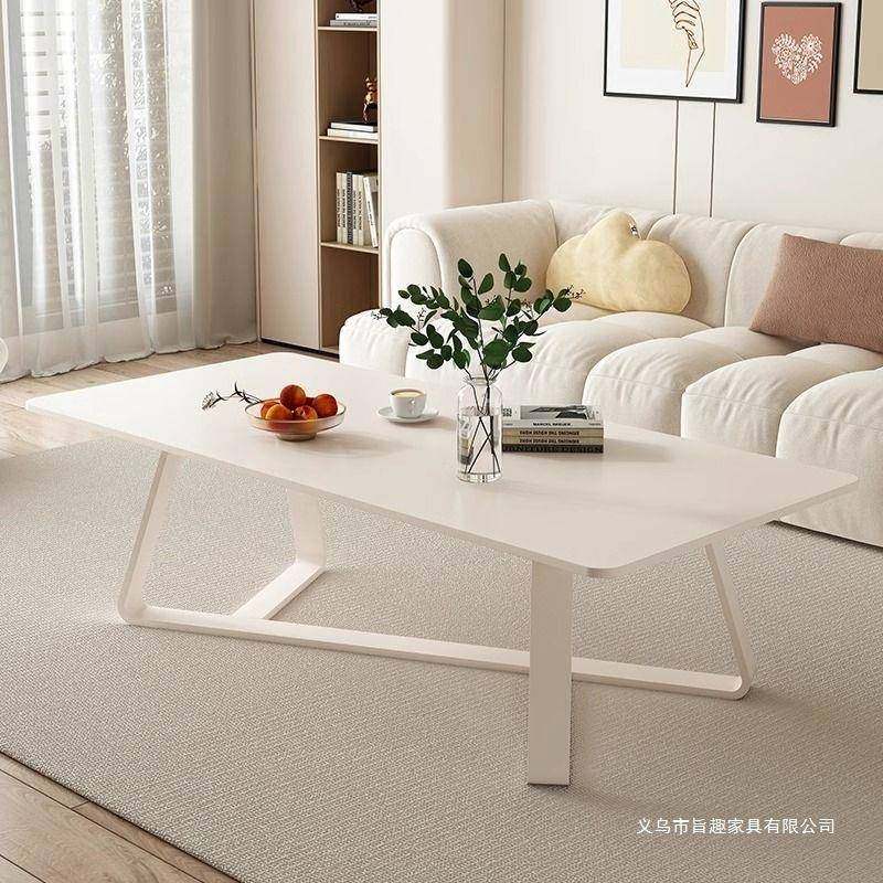 岩板茶几家用客厅2024白色奶油风桌子长方形出租屋简易茶几小户型,3C数码配件,其它配件,淘宝优惠券,粉丝福利购,淘宝优惠卷