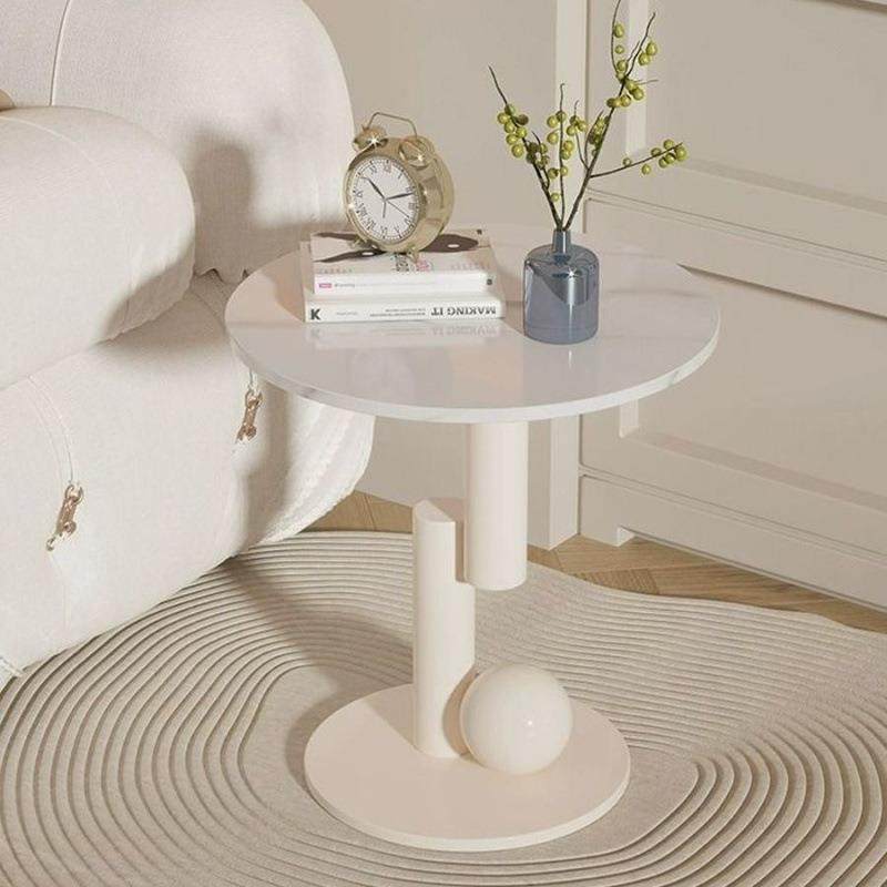 奶油风轻奢岩板边几客厅沙发茶几小圆桌阳台卧室床边现代创意角几,3C数码配件,其它配件,淘宝优惠券,粉丝福利购,淘宝优惠卷