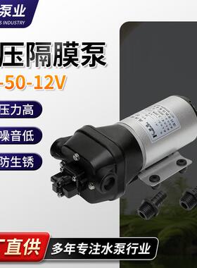 厂家供应微型隔膜泵DP-50工程塑料高压隔膜泵65W微型直流泵