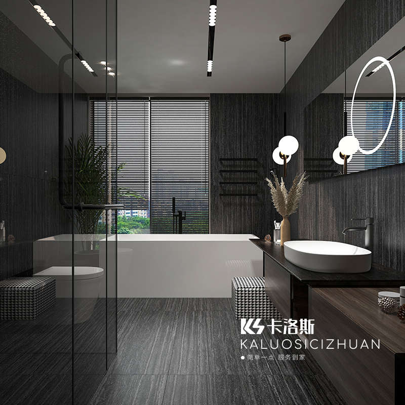 洞石瓷砖酒店客厅防滑通体大理石纹F地砖浴室卫生间墙砖民宿工程