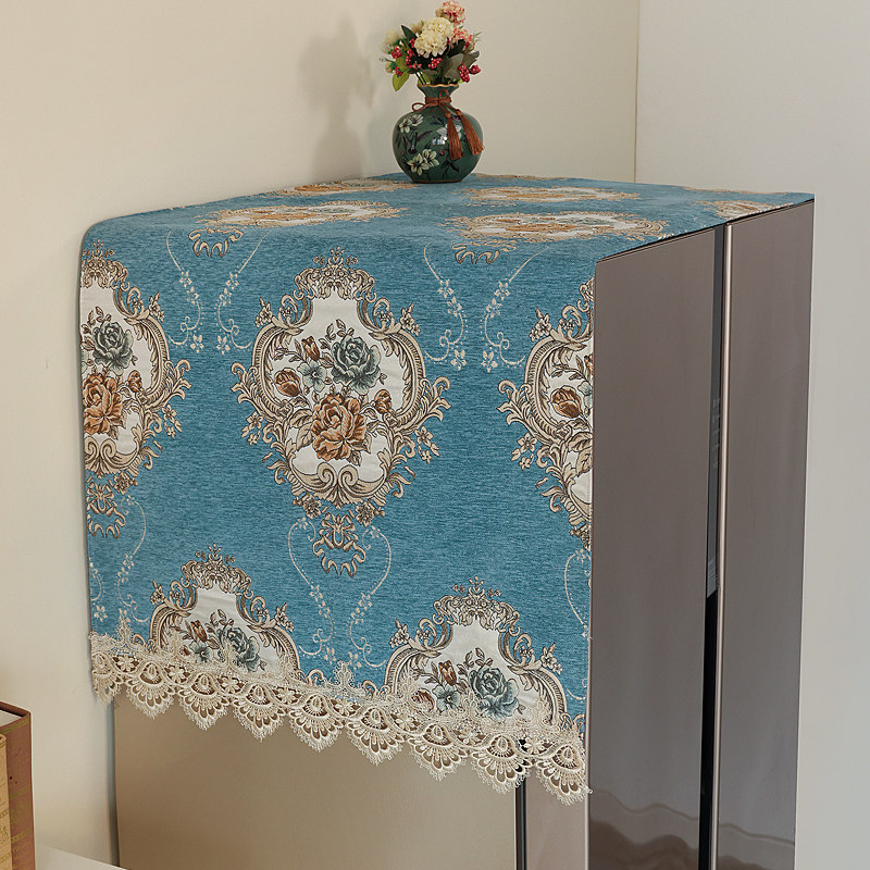 双门冰箱防尘盖布轻奢防滑单开门家用冰箱顶防尘罩盖巾2023