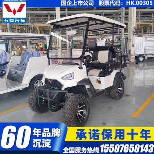 五菱电动观光车越野加高底盘景区公园代步接待高尔夫车电动摆渡车