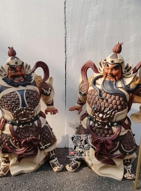 陶瓷工艺品 石湾公仔 大型门神摆件