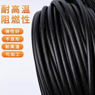 黑色过胶自熄管硅树脂玻璃纤维套管耐高温玻纤管1500伏阻燃管硅管