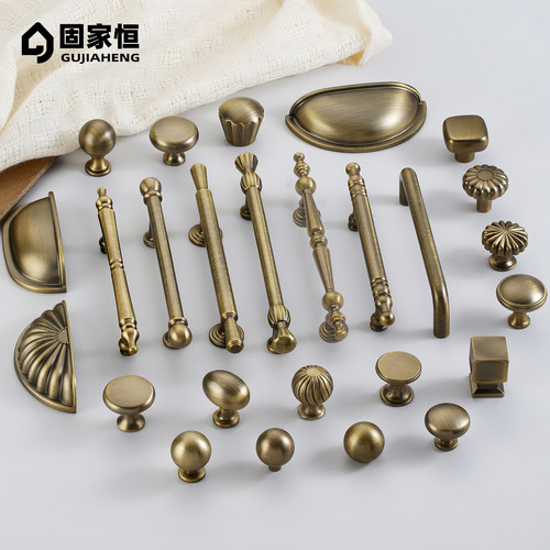 法式复古黄铜拉手古铜色