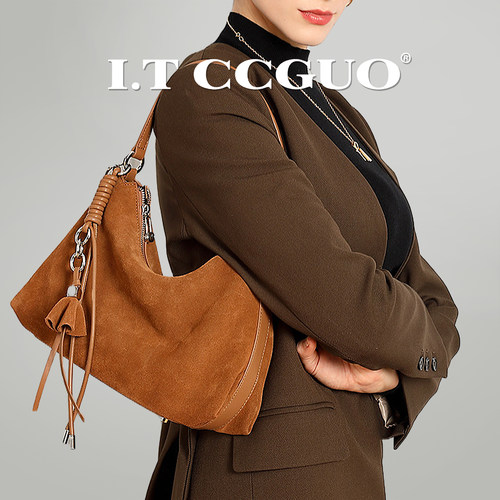 复古磨砂牛皮大包腋下包