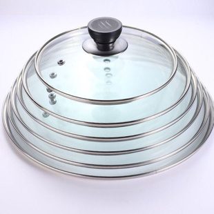 家用蒸锅盖头25厘米15 29钢化玻璃锅盖31 37cm19炒锅23