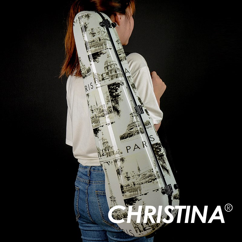 小提琴琴b盒 VB18-44 埃菲尔铁塔小提琴盒子 轻便易携带 4/4尺寸