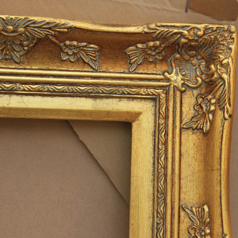 欧式实木画d框定制油画亮金色做旧画框相框宽度9cm厚度4.7