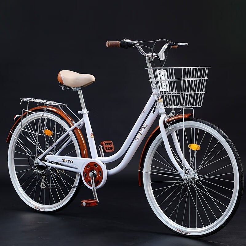24寸26寸自行车复古通勤淑女代步普通变速女式轻便成人单车