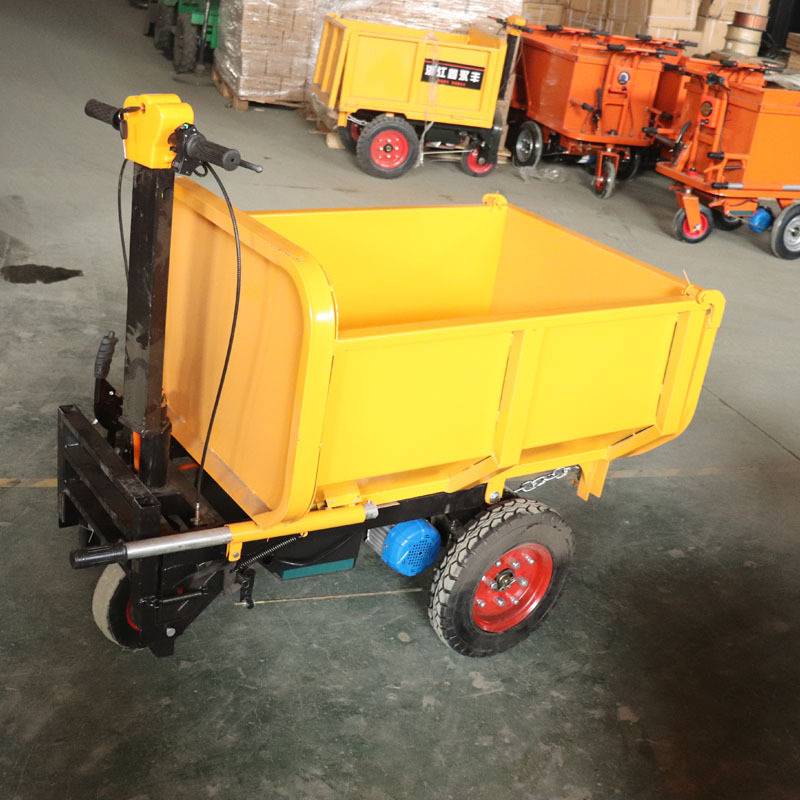 建筑工程工地电动手推灰斗车三轮翻斗车灰浆车拉砖拉沙拉灰拉粪车