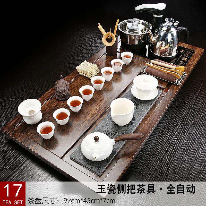 5ZW茶具套装全套茶盘电茶炉自动上水一体办公家用大茶台会客轻奢