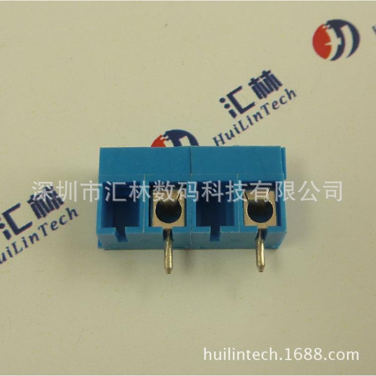 供应蓝色/绿色10.0mmPCB螺钉接线端子,中空一位-汇林厂家直销