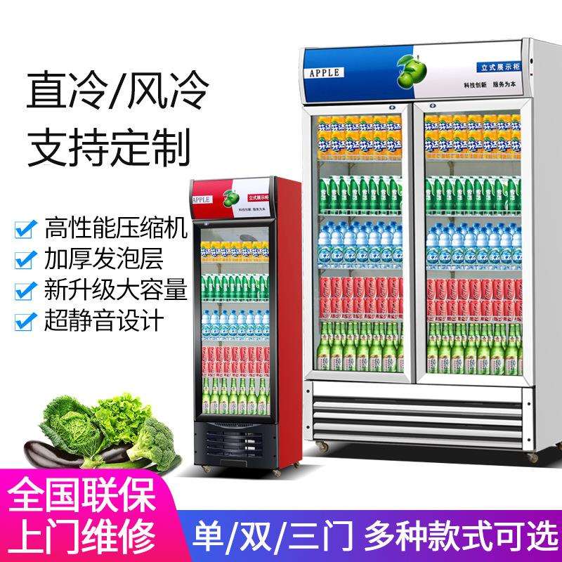 冰柜冷藏展示柜超市冰箱饮料柜立式商用啤酒单双门保鲜柜立式冰柜