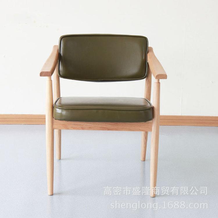 厂家直销北欧纯实木餐椅 舒美特洽谈书房办公椅 简约家具椅子
