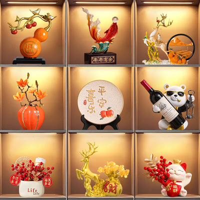 客厅酒柜c装饰摆件高端大气上档次轻奢电视餐边柜乔迁新居搬家礼