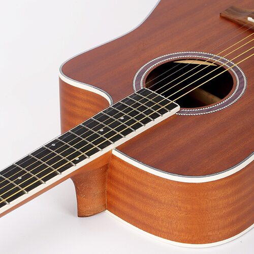 41寸民谣吉他全沙比利哑光缺角原声木吉他套装Guitar乐器厂家直发