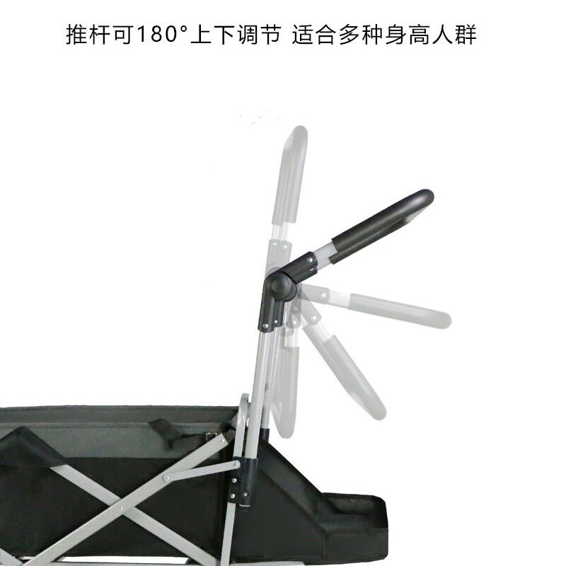 露营车折叠推杆配件手推车平折款通用可拆卸助力推手野营把手杆子