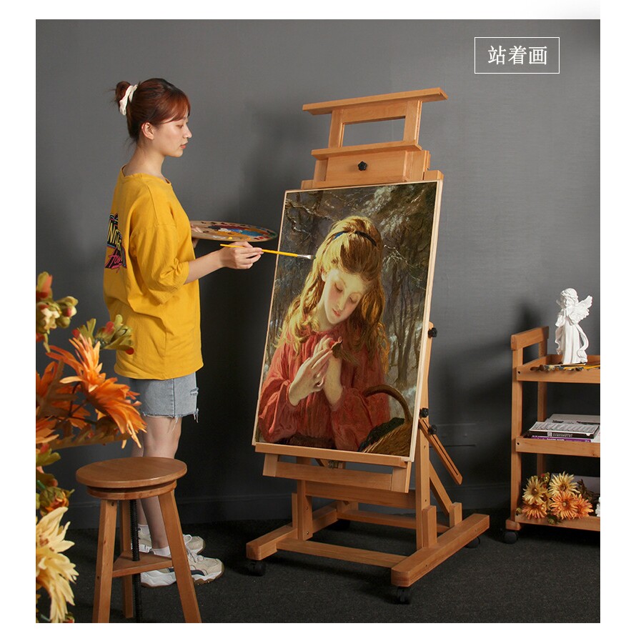 奢彩多功能平立两用大画架LD200木制大画架国画油画架厂家