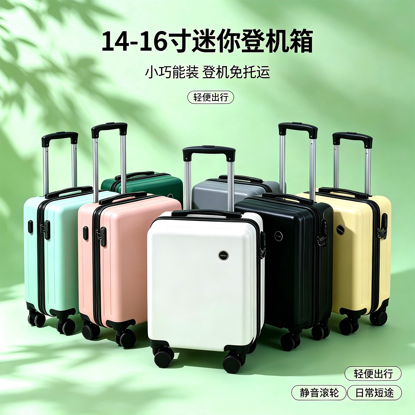 小型行李箱女14寸旅行箱春秋航空图片