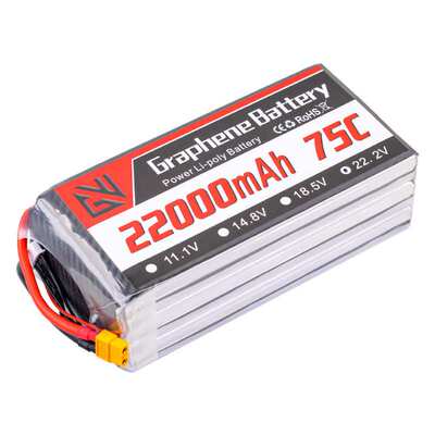 GW航模电池A品6S 22.2V 22000MAh 75C穿越机13寸/15寸高倍率电池